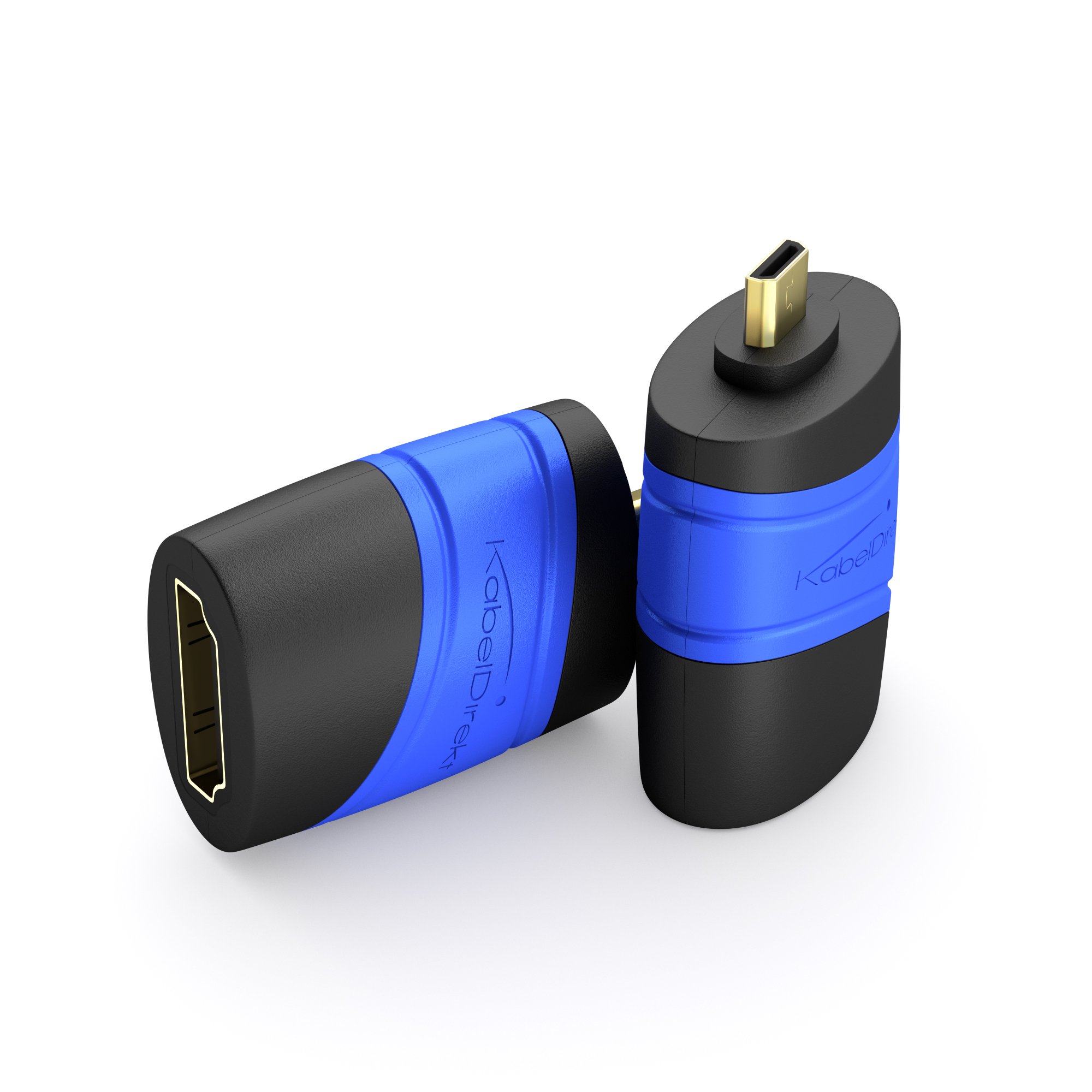 KabelDirekt – Adapter Micro-HDMI (gniazdo HDMI > złącze Micro-HDMI, High Speed HDMI) – TOP Series