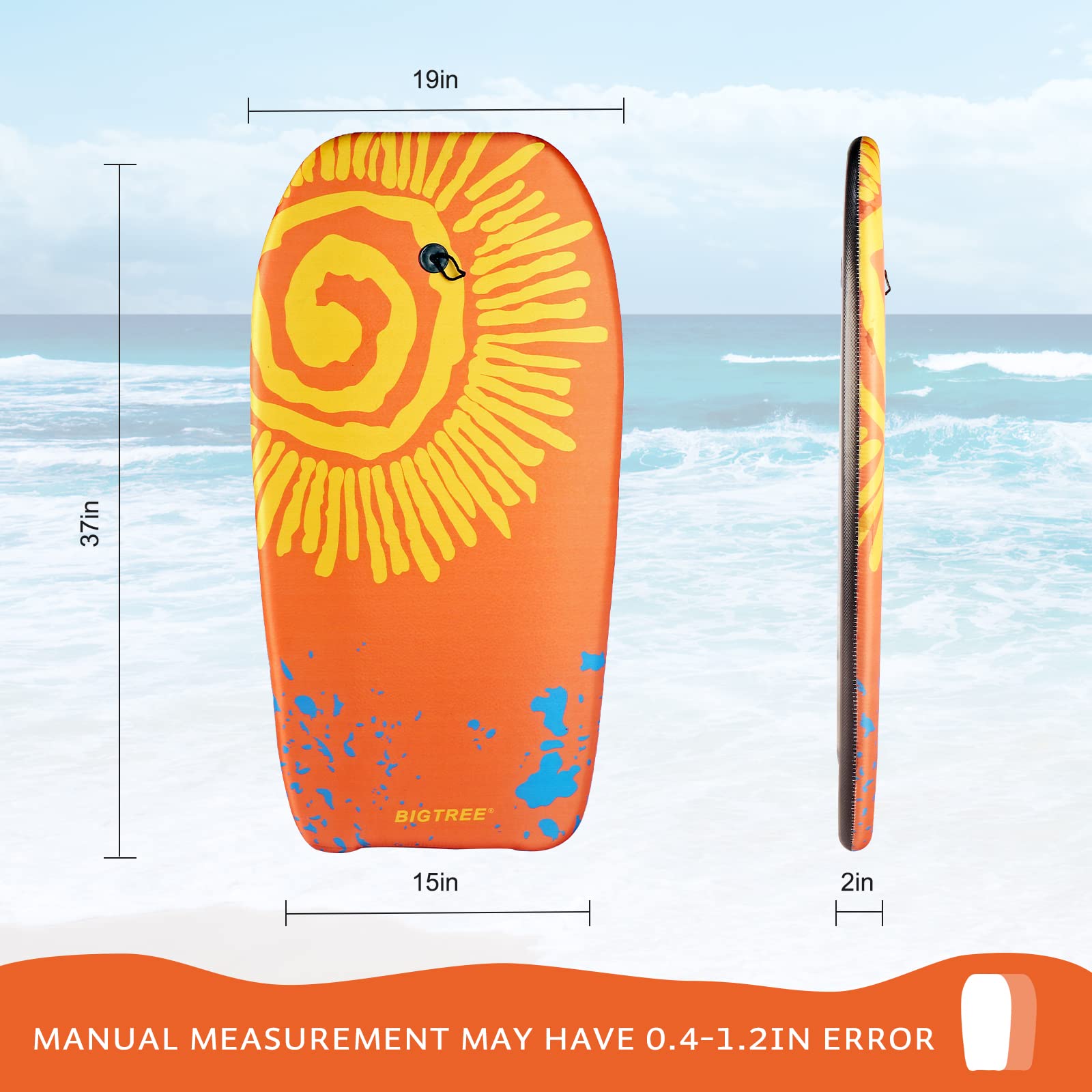 Adult Boogie Board Flutter Board Body Boards For Beach, Lightweight ...