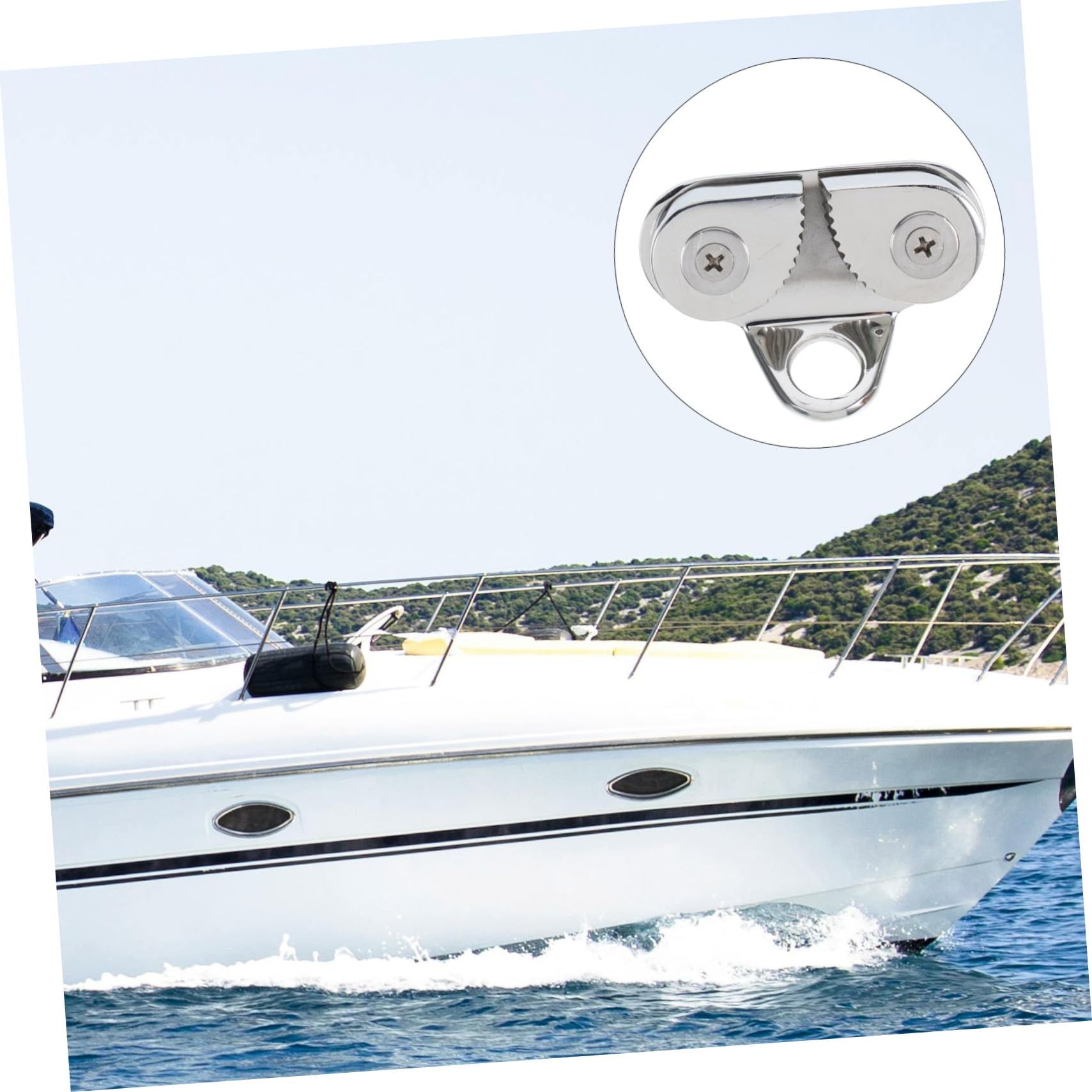 BESTonZON Morsetti in Metallo Inossidabile Resistente alla Corrosione con Rilascio Rapido, Fermo per Funi per Kayak e Accessori Nautici