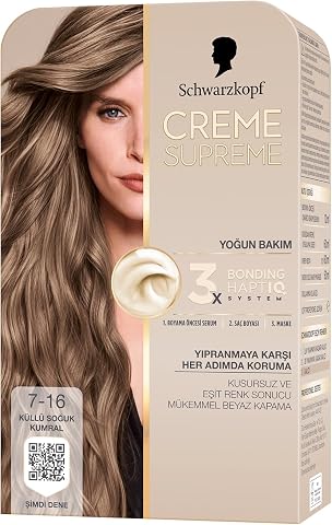 Schwarzkopf Creme Supreme Saç Boyası 7-16 Küllü Soğuk Kumral