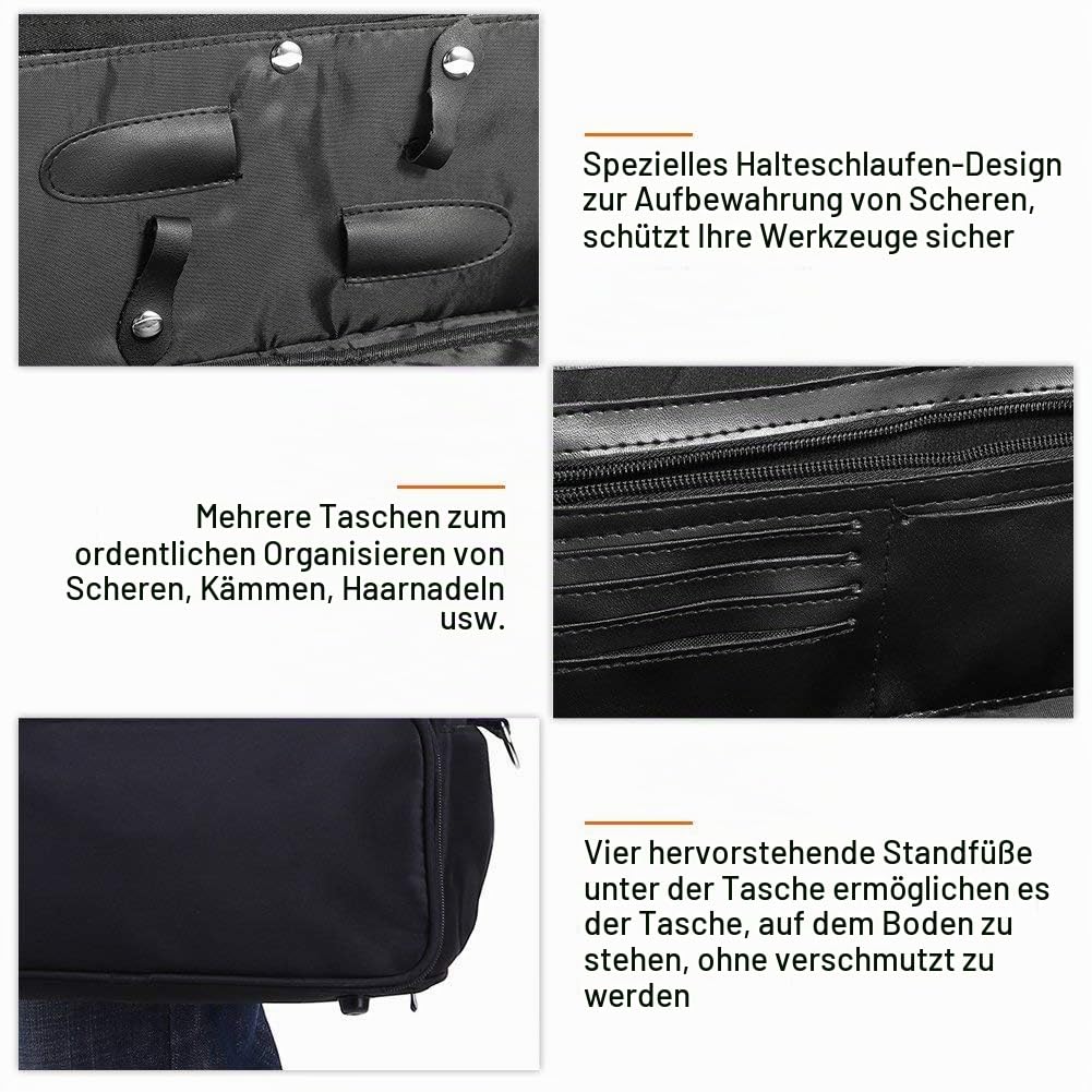 Professionelle Friseurtasche,Friseur-Werkzeug-Tasche,Salon Friseur Handtaschen,Friseur Organizer Tasche,Tragbarer Scheren Kamm Halter Frisuren Fall Reise Gepäck Beutel für Friseur Werkzeug