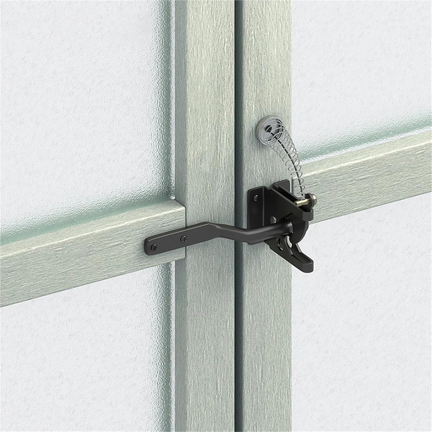 Gate Latch Cable Pull 8 Sets Self-Locking Gate Latch with Cable Pull - Adjustable Fence Kit, Heavy Duty Metal