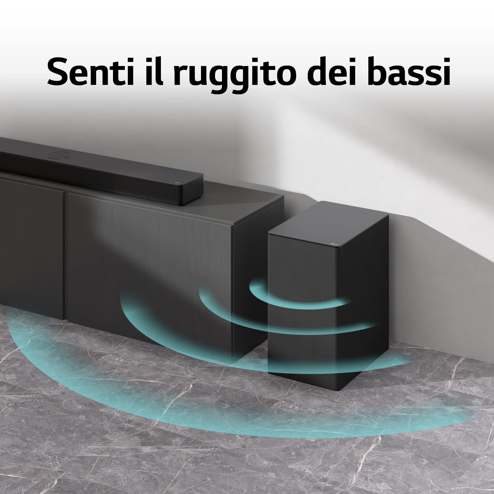 LG SC9S Soundbar TV 400W, 3.1.3 Canali con Subwoofer Wireless, 3 canali up-firing, Staffe per TV OLED C2 e C3 incluse, Soundbar Dolby Atmos, DTS:X, IMAX Enhanced, VRR, ALLM, Wi-Fi, HDMI In/Out
