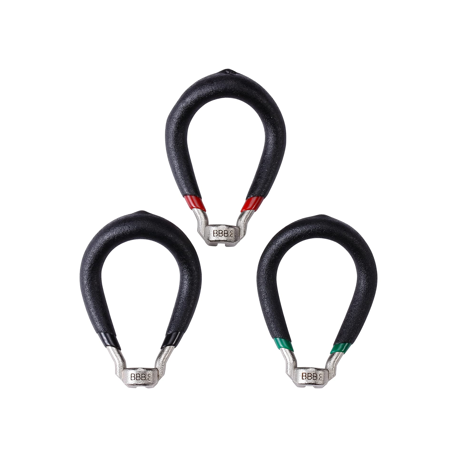 BBB Unisex Spokewrench Protune Set 3.2mm/3.3mm/3.5mm 0.127inch/0.130inch/0.136inch Spoke Bike Repair Tool, Black, Multiple UK