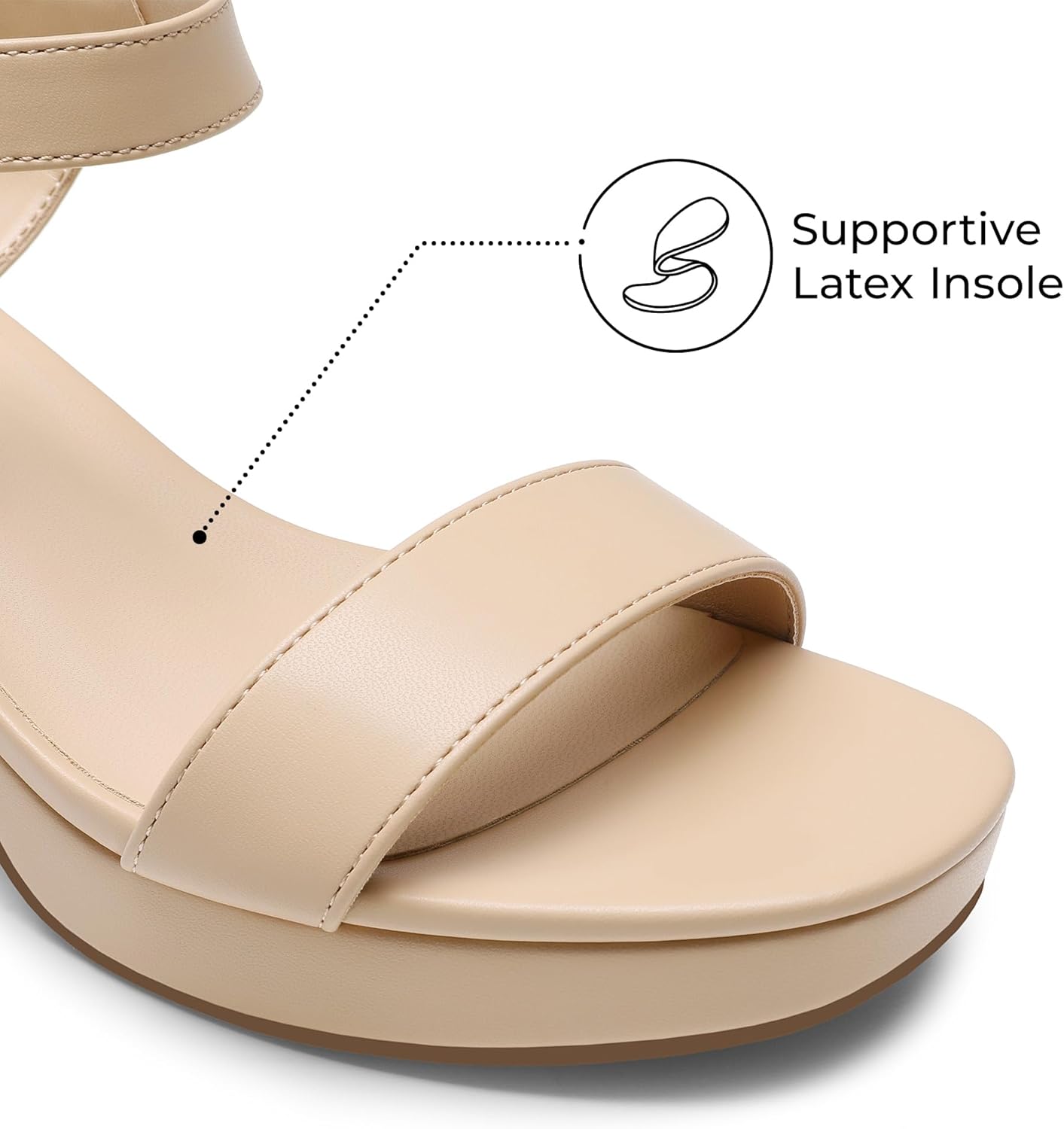 DREAM PAIRS Women's Platform Heels Block Chunky Open Toe Ankle Strap Heel Fashion Wedding Party Dress Sandals Shoes - Image 5