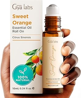 Gya Labs Sweet Orange Essential Oil Roll On - Perfect Gifts for Women & Men's Aromatherapy - Made with 100% Pure Orange Oi...