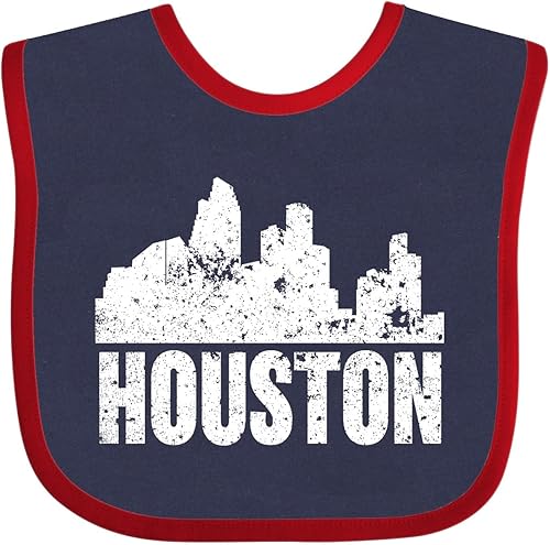inktastic Babero para bebé Houston Skyline Grunge