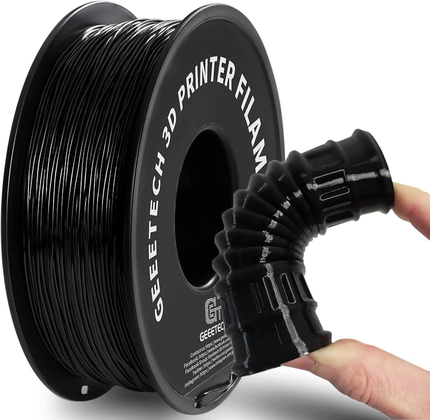 1kg Clear PLA and 1kg Black TPU Filament 1.75mm 95A
