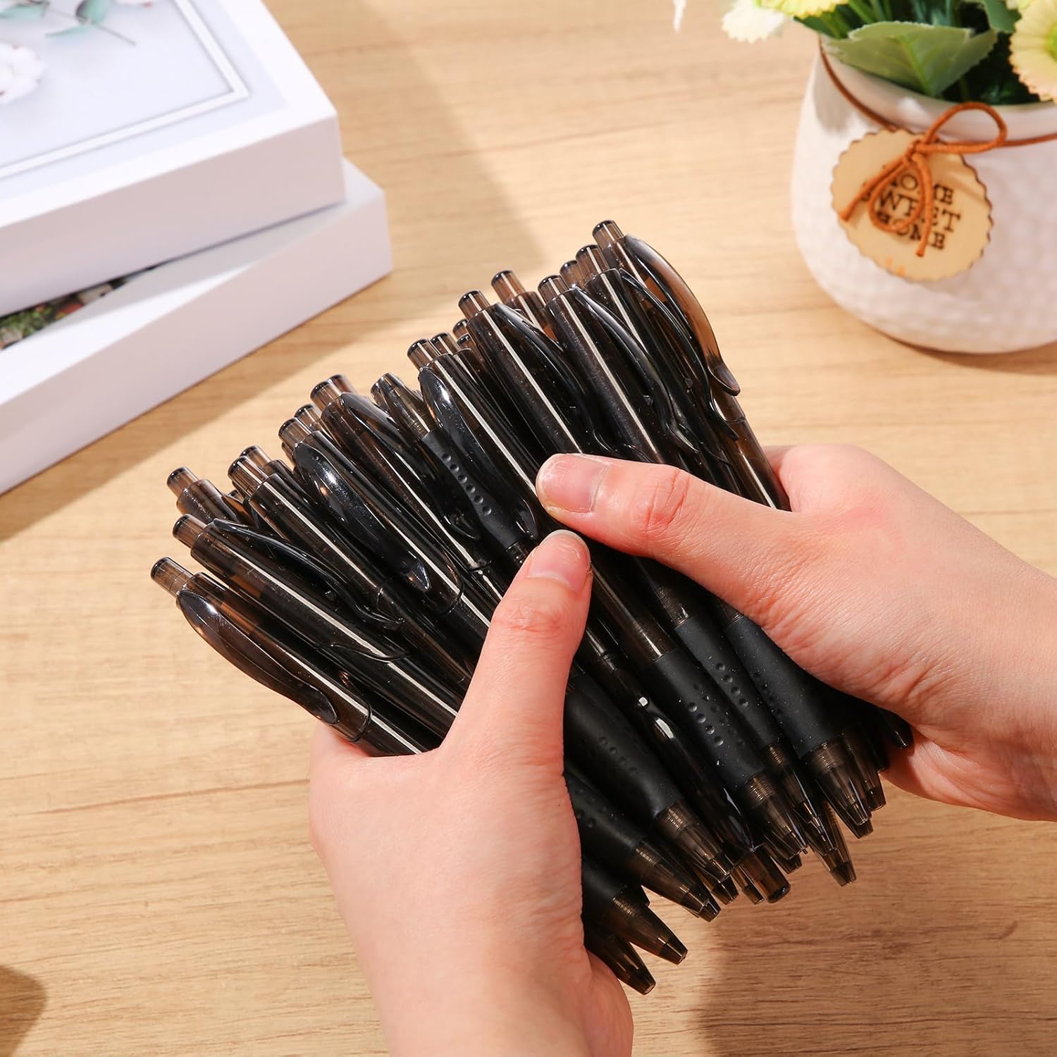 MotiMind 240 Pcs 0.7mm Mechanical Pencils Bulk Set Include 120 Black Mechanical Pencil 120 HB Lead Refills for Art Office Classroom School Student Writing Drawing Sketching Supplies