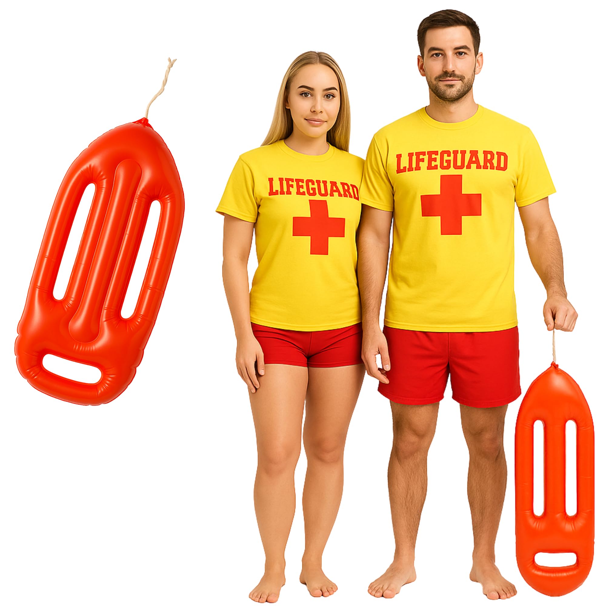 Inflatable Life Saver Ring – 64cm Red Blow-Up Pool Float for Fun Only | Beach & Pool Party Decoration, Fancy Dress, Swimming Prop & Themed Event Accessory (4)