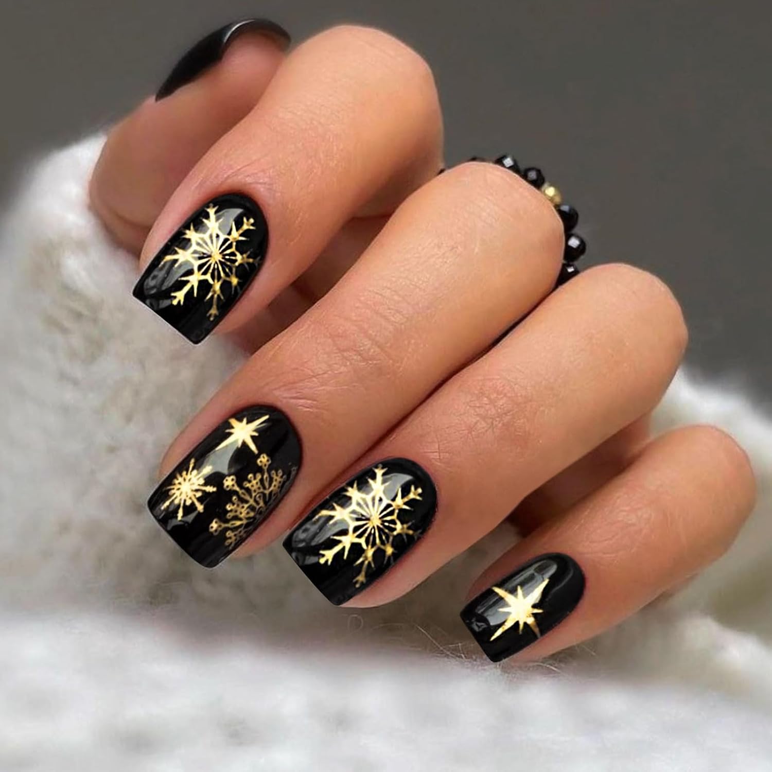 JMEOWIO Semi Cured Gel Strips Nail Art Sticker Wrap Christmas Snowflake