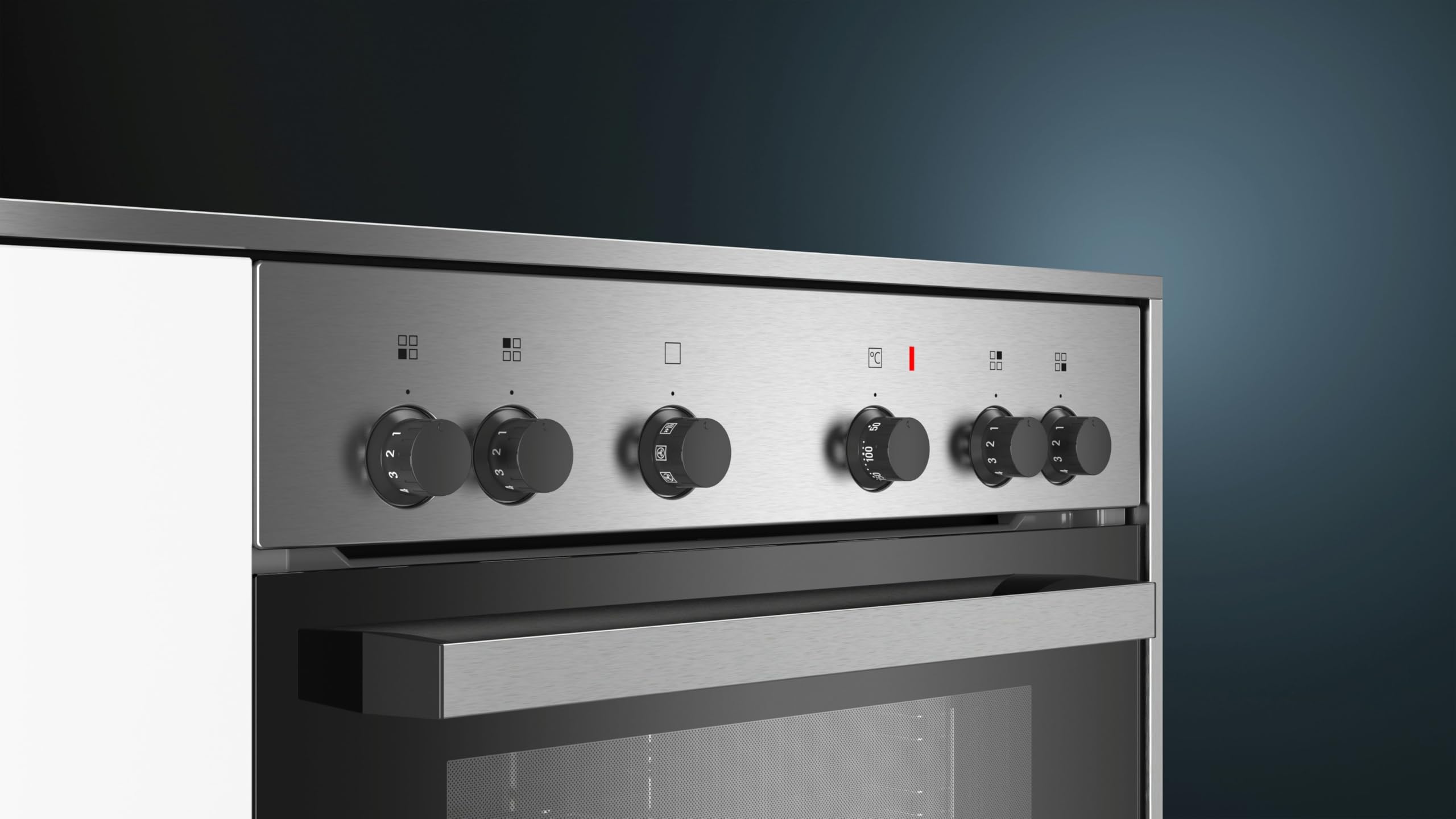 Siemens EQ110KA2EE iQ100 Herd-Glaskeramik-Kochfeld-Kombination 59,4 cm Schnellaufheizung 3D-Heißluft Plus