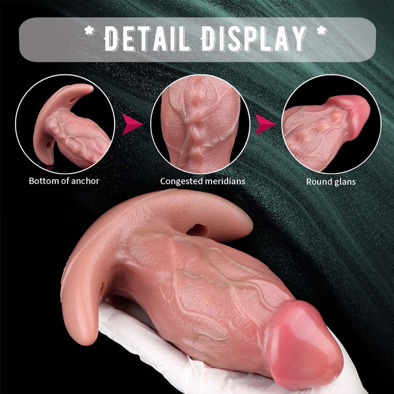 AMAZBEE Silicone Strap on Dildo per uomini e donne indossabile massaggiatore prostatico Sex Toys con texture realistica Butt Plugs con imbracatura regolabile (B,1)