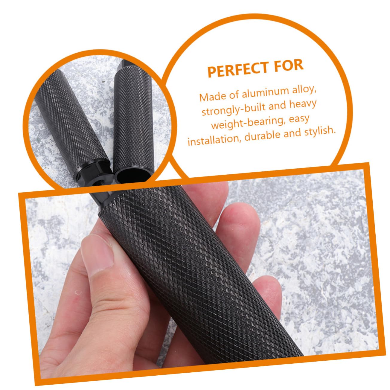 DECOMELODY 4Pcs Bike Pegs Skid Cycling Rear Foot Stands Compact Shape Footrests for Axles and for Mountain Bike and