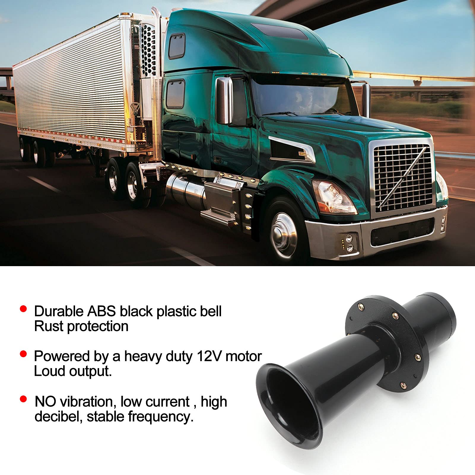 Tromba Elettrica 12V 110 DB - Clacson Stile Vintage Per Auto, Moto, Barche, Suono 'Ah-Oooooo-Ga'