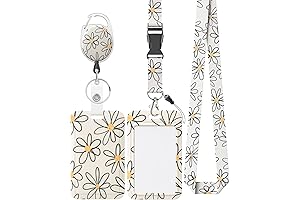 Uniclife White Flower Lanyard for School