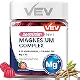 VEV Deep Calm Magnesium Complex14-in-1 Gummies – with Ashwagandha, L-Theanine, Vitamin D3 & Zinc – Magnesium Complex for Women and Men – No Added Sugar Vegan Magnesium Glycinate – 90 Gummies