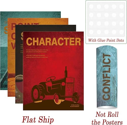 Miniatura 4 de 9 piezas de pósteres novedosos de literatura, impresiones artísticas de lengua inglesa y literatura, pósteres para escuela secundaria y secundaria,