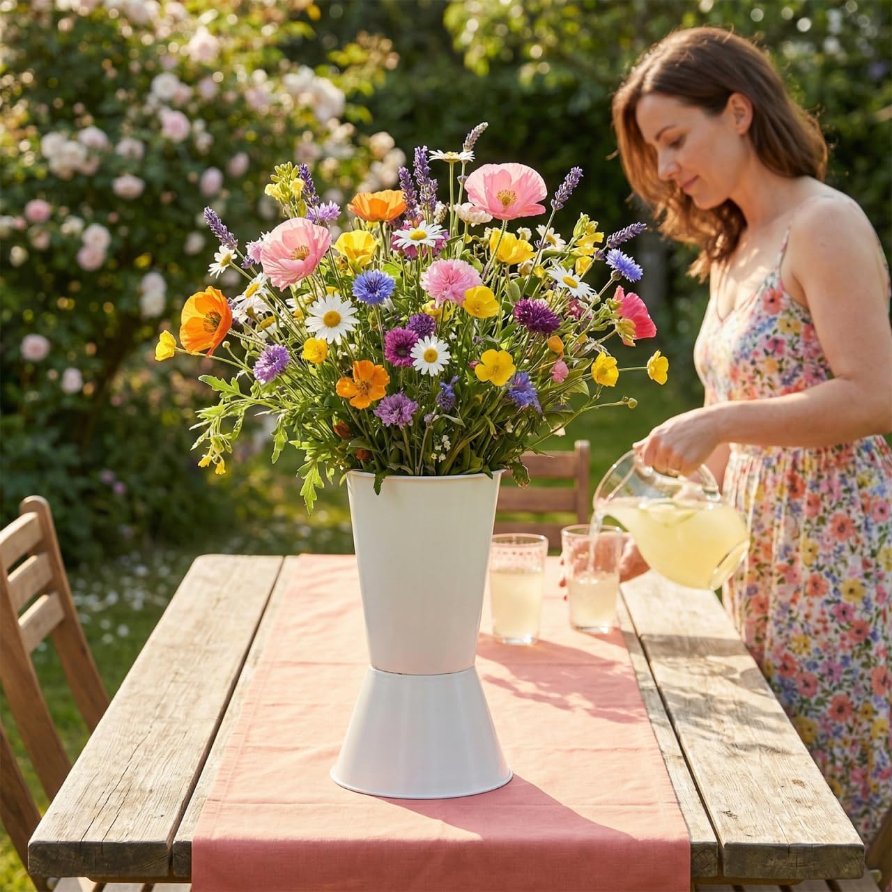 STOBOK Wedding Bouquet Holder 5-Pack Floral Base Stand Plastic Flower Support for Bridal Bouquets Table Centerpieces 9.25X5.5 Inches