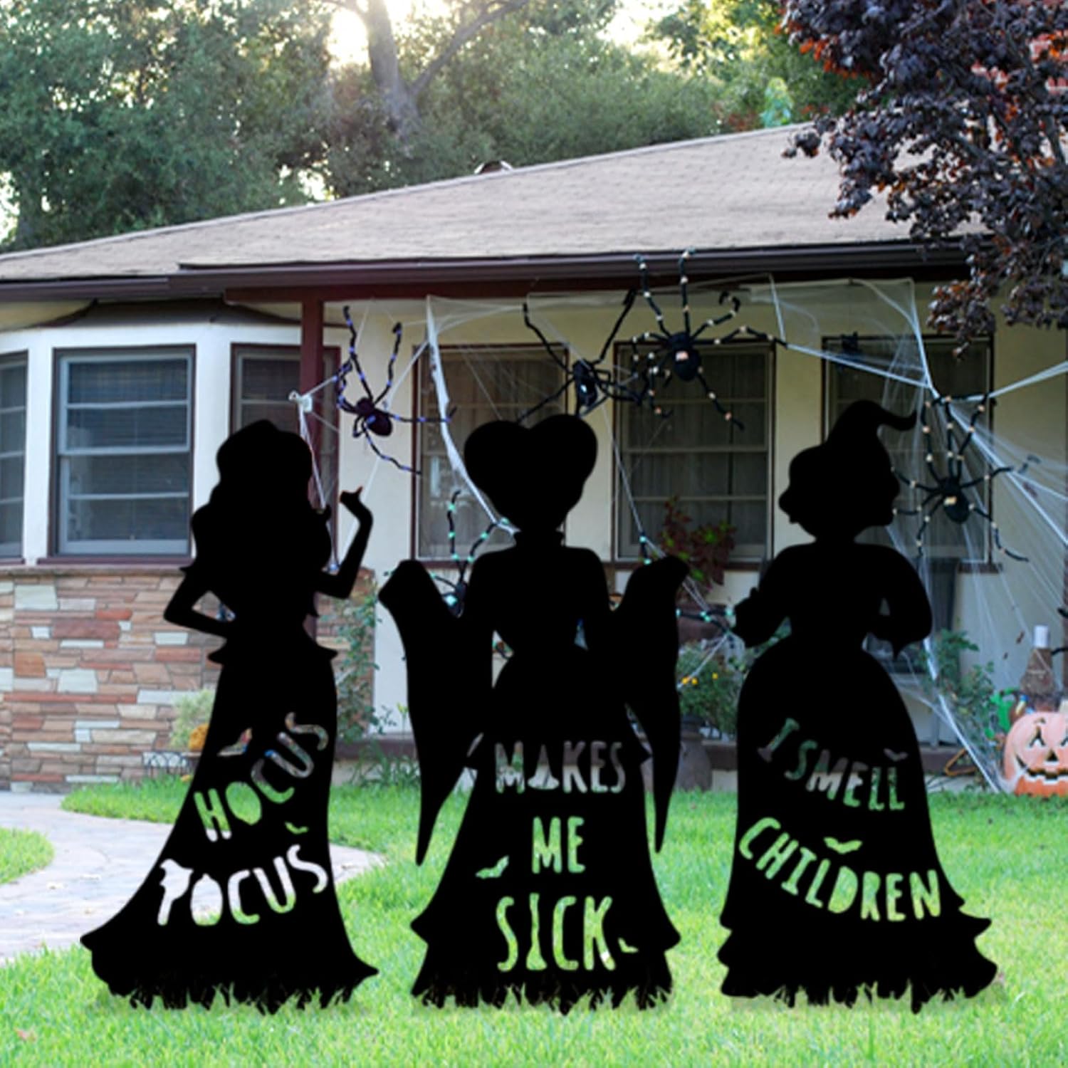 Amazon.com: Halloween Outdoor Decorations Yard Signs, 3 Pcs Black
