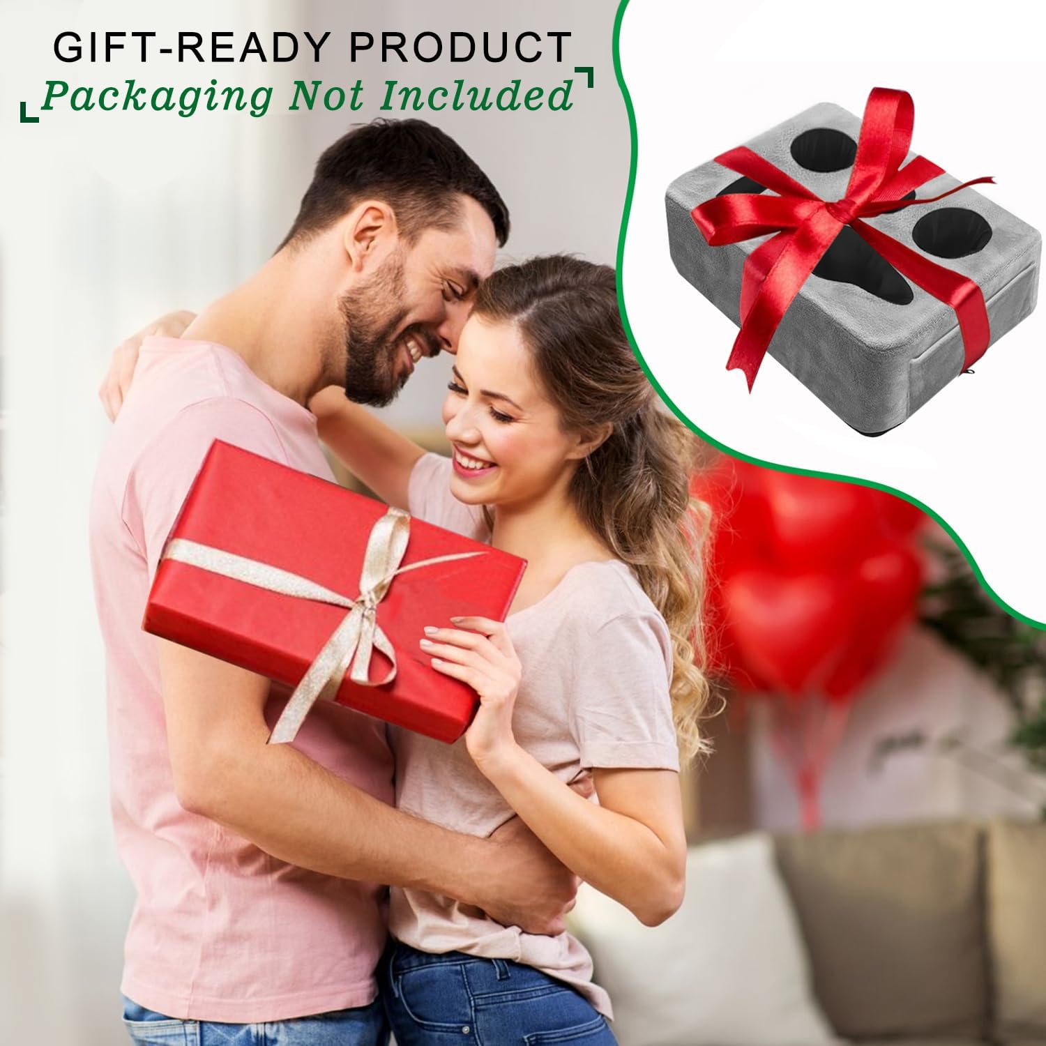 Couch Bed Cup Holder Pillow, Nisdoing 5 Hole Couch Drink Holder! Keep Drinks Hand Side and KeepTemp, Prevent Spills and Use Anywhere. Cup Holder for Couch, Bed,Camping,RV,Car,Beach. Gray