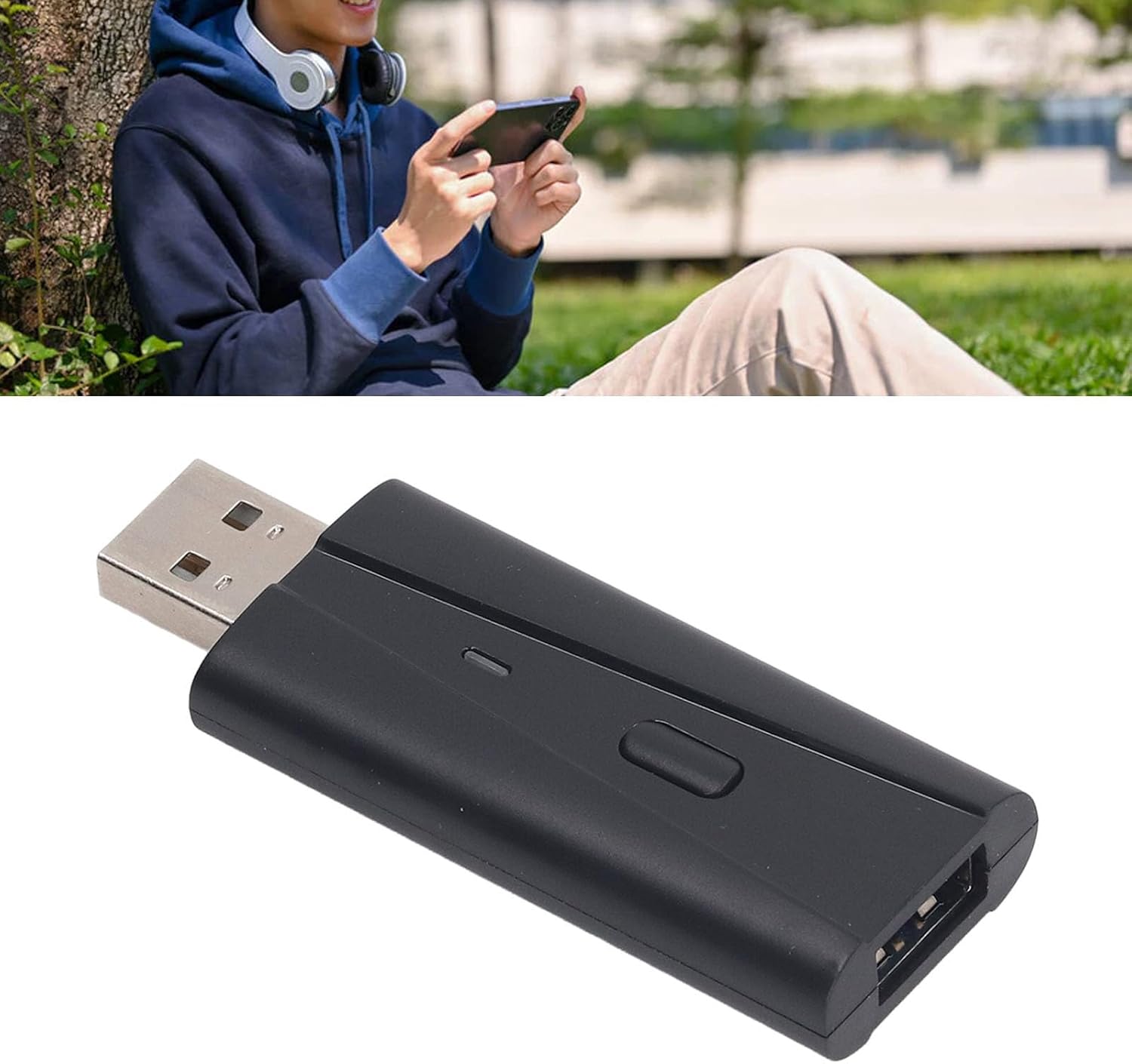 Alomejor Wireless Adapter ABS, Widely Compatible Keyboard Mouse Converter USB for PS4, PS5 Games, Plug and Play (VX Adapter)