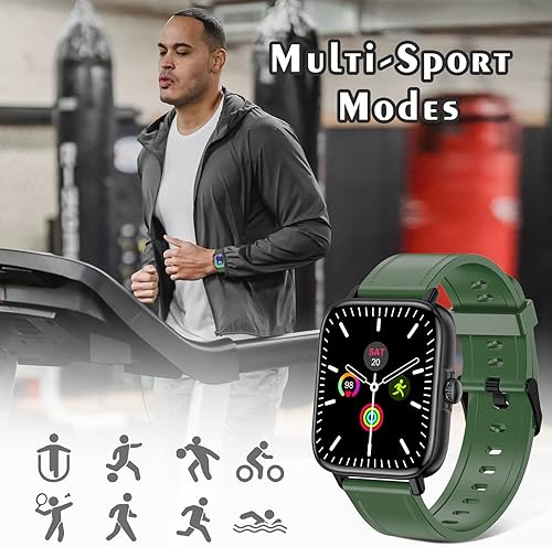 Miniatura 3 de Reloj inteligente con pantalla táctil de 1.7 pulgadas, respuesta de llamadas, recepciónmarcación, relojes inteligentes para teléfonos Android iOS,