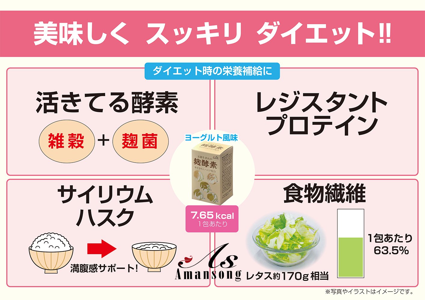 Amazon | A・S 五穀生まれの麹酵素 ヨーグルト風味で、活きた酵素を