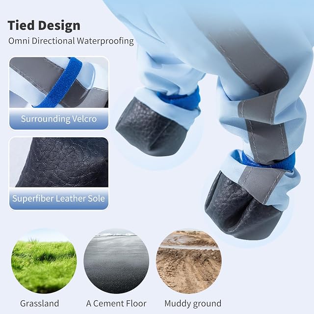 Foto 6 de 7 de PETCUTE Chubasquero para Perros con Capucha,Ajustable Impermeables para Perros con Banda Reflectante,Cuatro…