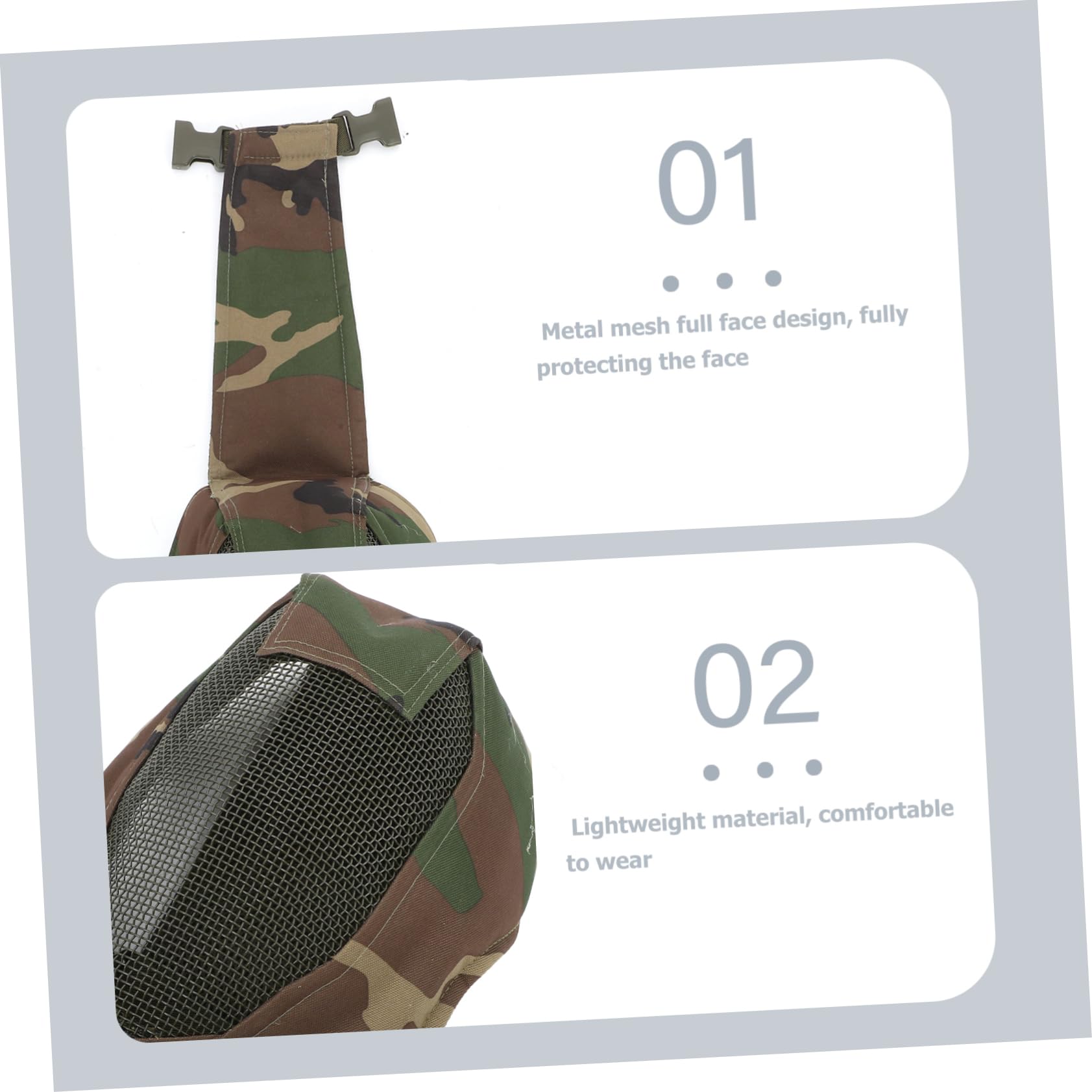 HONMEET Adjustable Fencing Gear Outdoor Game Mask Protective Cover Mesh Design for Safety