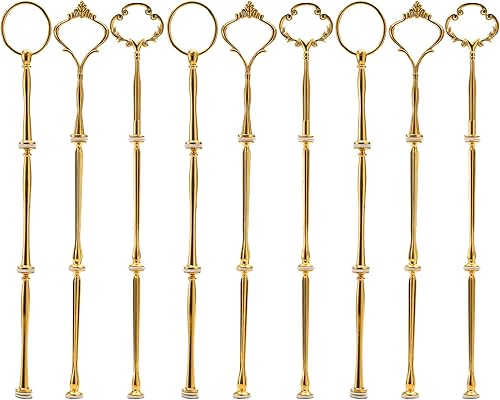 Tosnail 9 juegos de accesorios de soporte para cupcakes de 3 niveles, accesorios para soporte de pasteles, bandejas de soporte para postres, platos