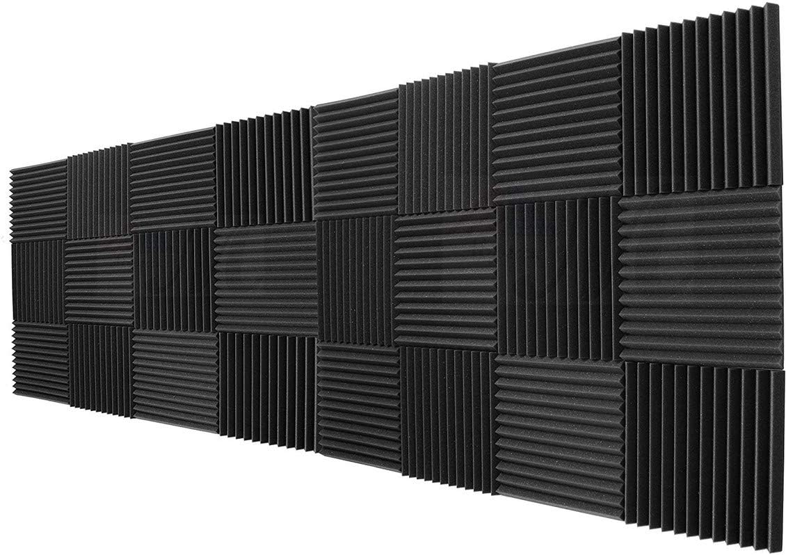 24 Pack Acoustic Panels Studio Foam Wedges 1" X 12" X 12"