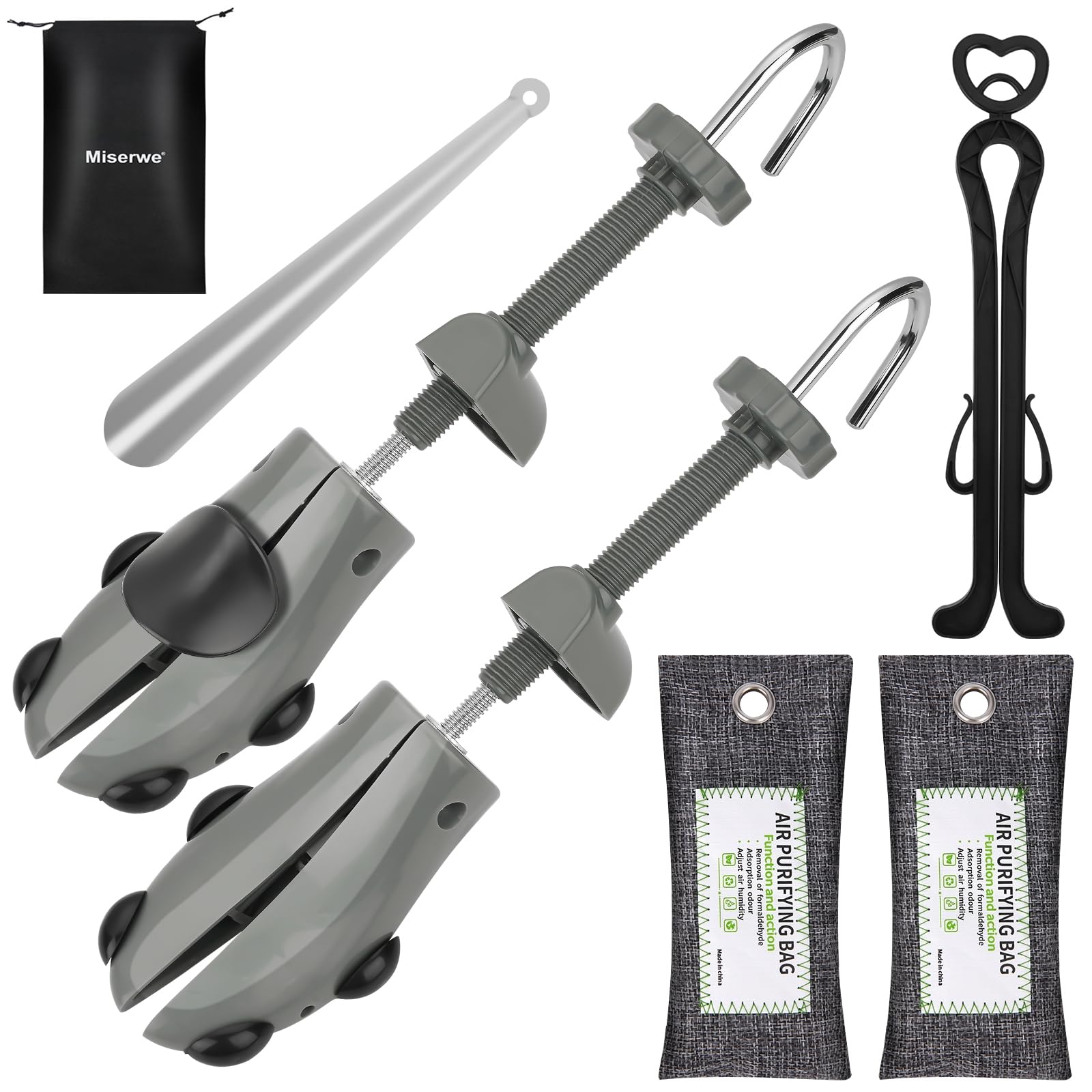 MISERWE Shoe Stretcher with Carrying Bag Professional Adjustable Shoe Stretcher for Men and Women