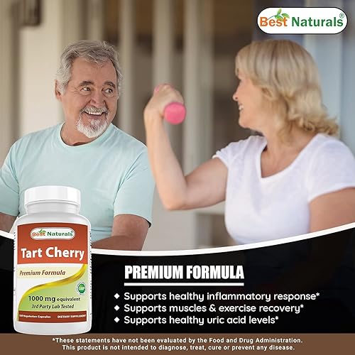 Miniatura 4 de Extracto de cereza agria 1000 mg y curcumina de cúrcuma 1500 mg/porción con bioperina