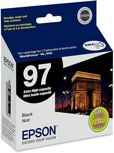 EPSON T097 DURABrite Ultra Ink Cartucho negro de capacidad estándar (T097120-S) para impresoras Epson Stylus & Artisan seleccionadas