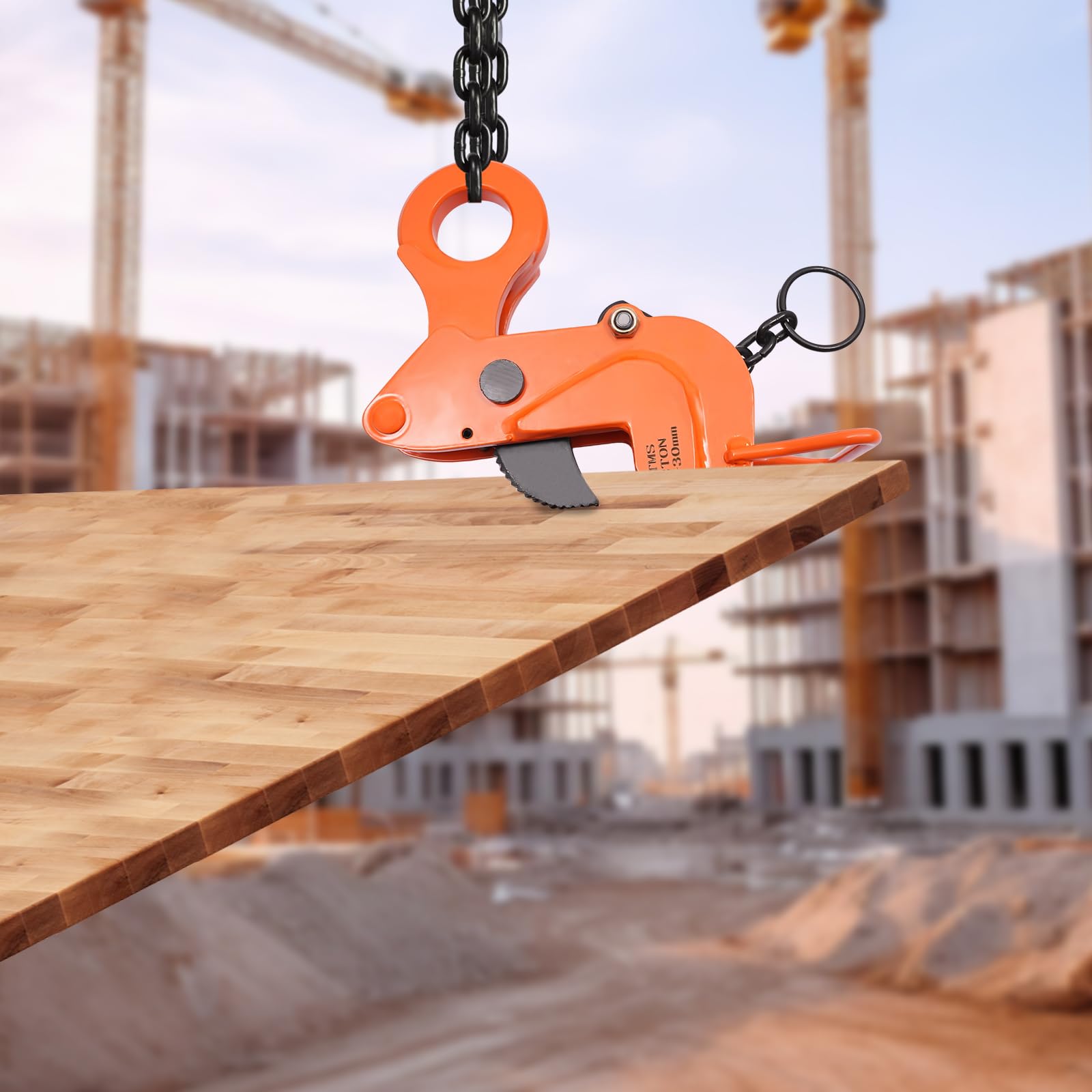 Morsetto orizzontale per sollevamento piastra 2T compatto morsetto per sollevamento piastra in acciaio per cantieri, magazzini, terminali portuali