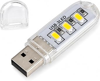 Flash Disk Görünümlü 2'li USB Mini LED Gece Lambası Beyaz Işık Tak Çalıştır [Enerji Sınıfı A+++]