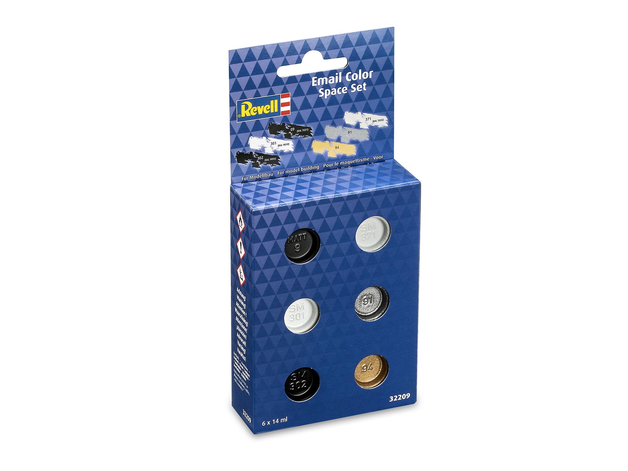 Revell 32209 - Space Colours Set - 6x Enamel Paints (14ml each), Assorted, 2.33 ml (Pack of 6)