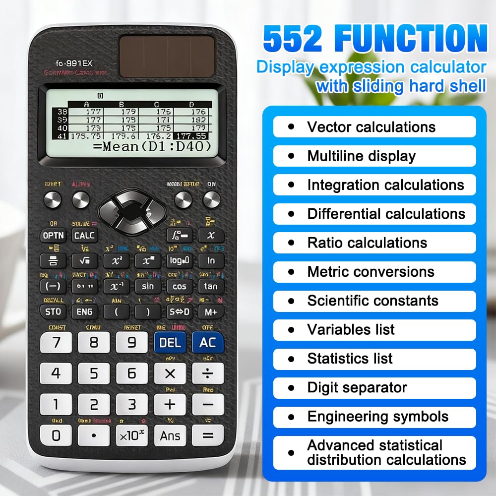 FX-991EX Scientific Calculator, 552 Functions Calculator School Scientific, Scientific Calculator for Secondary School, A Level Maths Calculator for Students, Teachers, Business, School, Office - Image 2