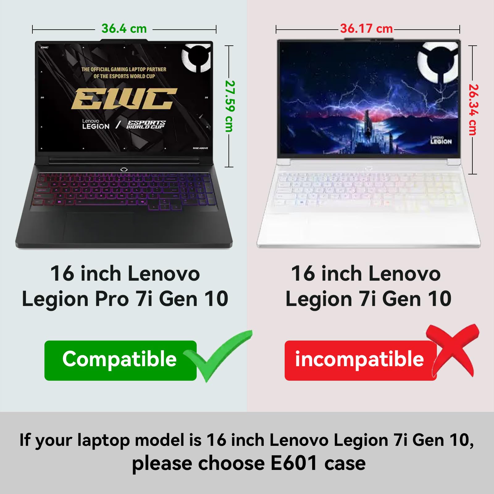 Smatree - Custodia per laptop da 16 pollici, anti-urto, impermeabile, su misura per Lenovo LOQ 16IRH8/16APH8 Gaming Laptop, per Legion 9i Gen 9, 16 pollici, borsa per laptop Lenovo (E611)