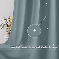 Vista 57 de NICETOWN Twinkle Stars Cortinas Opacas - Esencial para la Hora de la Siesta, Paneles de Cortinas para Tratamiento de Ventanas en Habitación