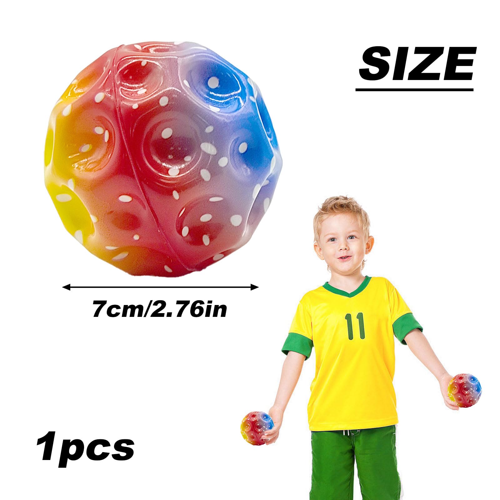 4 Balles Rebondissantes En Caoutchouc Pour Enfants - 7cm - Multicolores - Jeu Extérieur