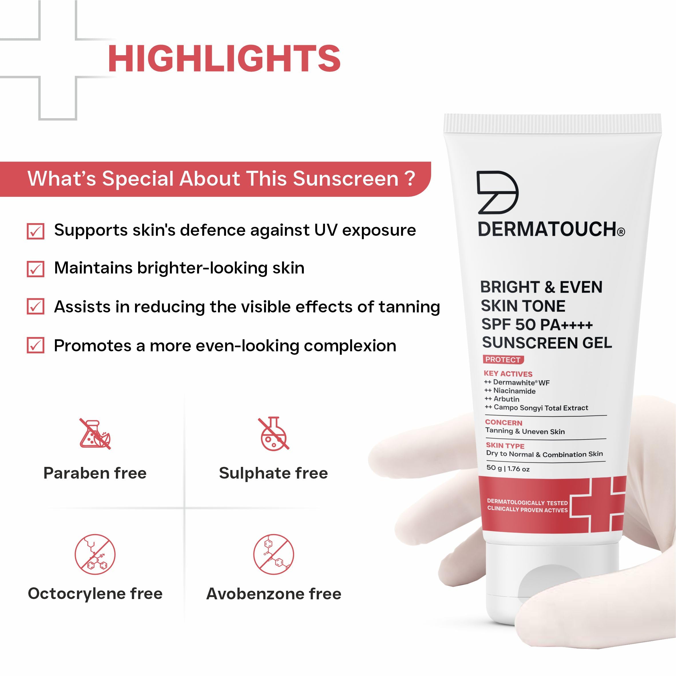 DERMATOUCH Bright Sunscreen SPF 50 - Even Skin Tone -5 DERMATOUCH Bright Sunscreen SPF 50 - Even Skin Tone -5
