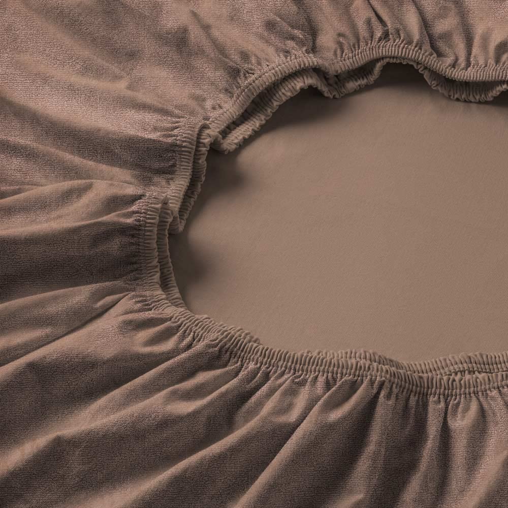 ESTELLA Spannbetttuch Samt Velours | Bahama | Frottee | 100x200 cm | passend für Matratzen 90-100 cm (Breite) x 190-200 cm (Länge) | trocknerfest und bügelfrei | 80% Baumwolle 20% Polyester