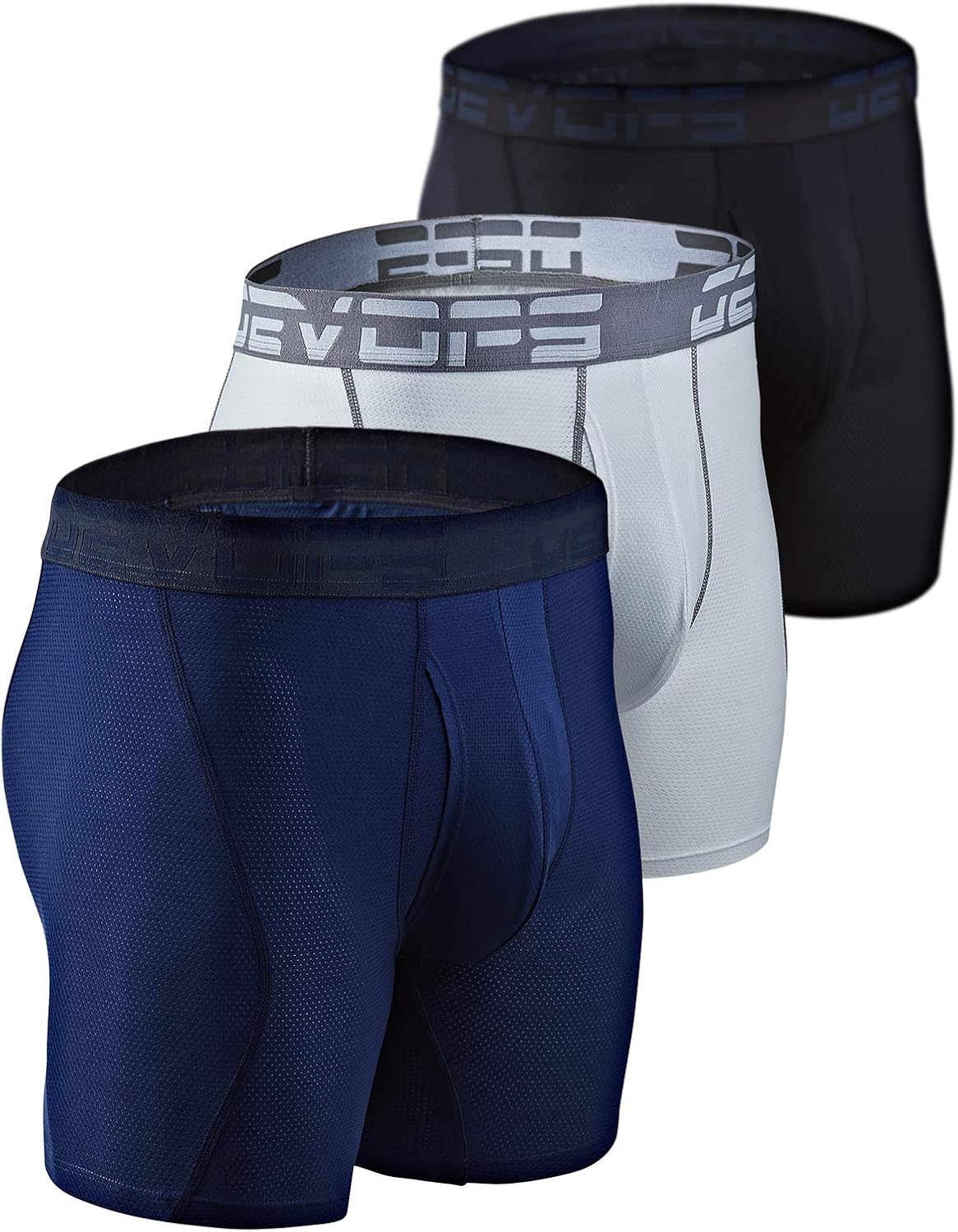 DEVOPS Men's Perfomance Cool Dry Mesh Underwear Boxer Trunk 6-inch Brief (3 Pack) at  Men’s Clothing store