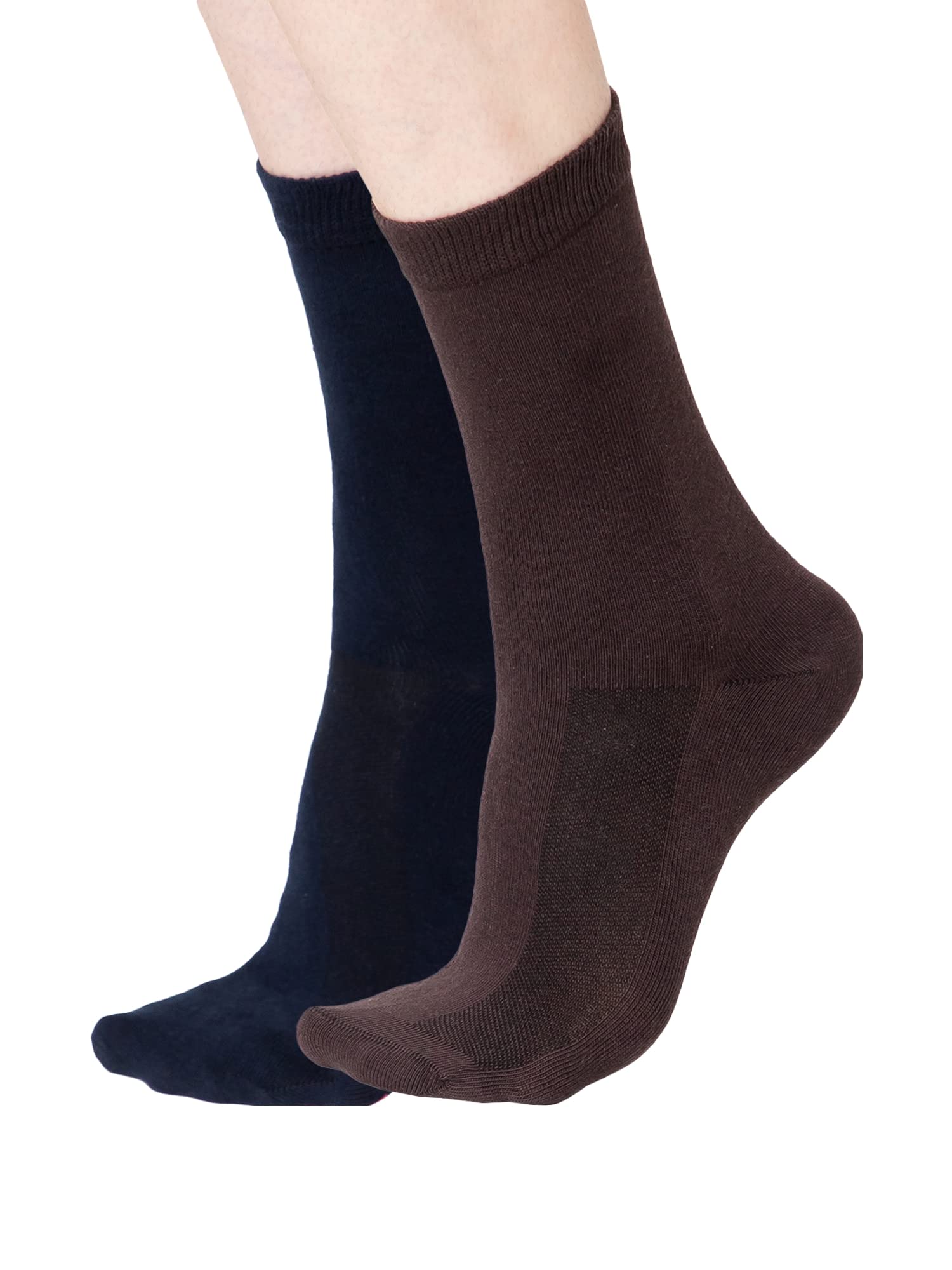 BODYCARE Men's Diabetic Crew Length Socks with Antibacterial Super Soft Cotton, Casual Socks Pack of 2-picture-26