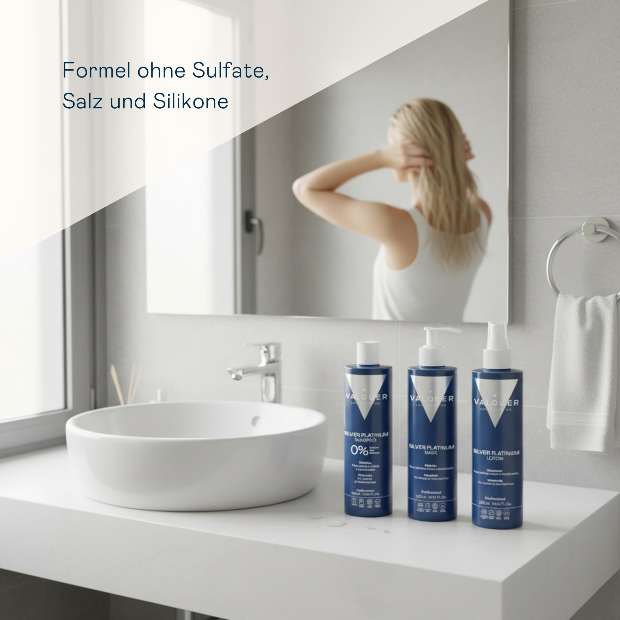 Valquer Pack Anti-Gelbstich | Purple Toning Shampoo, Haarmaske und Lotion