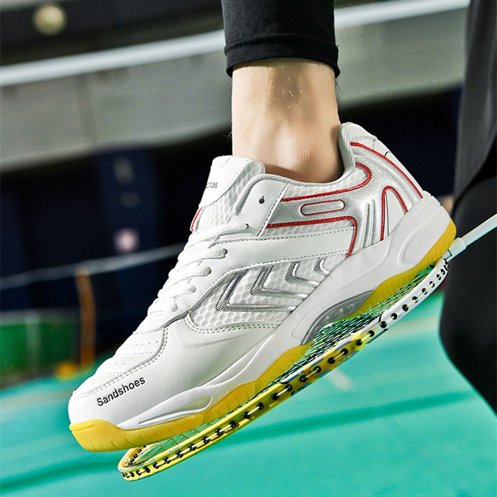 Zapatillas de bádminton Blandas,Zapatillas de bádminton para Exteriores,Antideslizante,Cómodo,Transpirable,para Caminar a Diario,Tenis,Baloncesto,Voleibol,el Ocio y Mantenerse en Forma