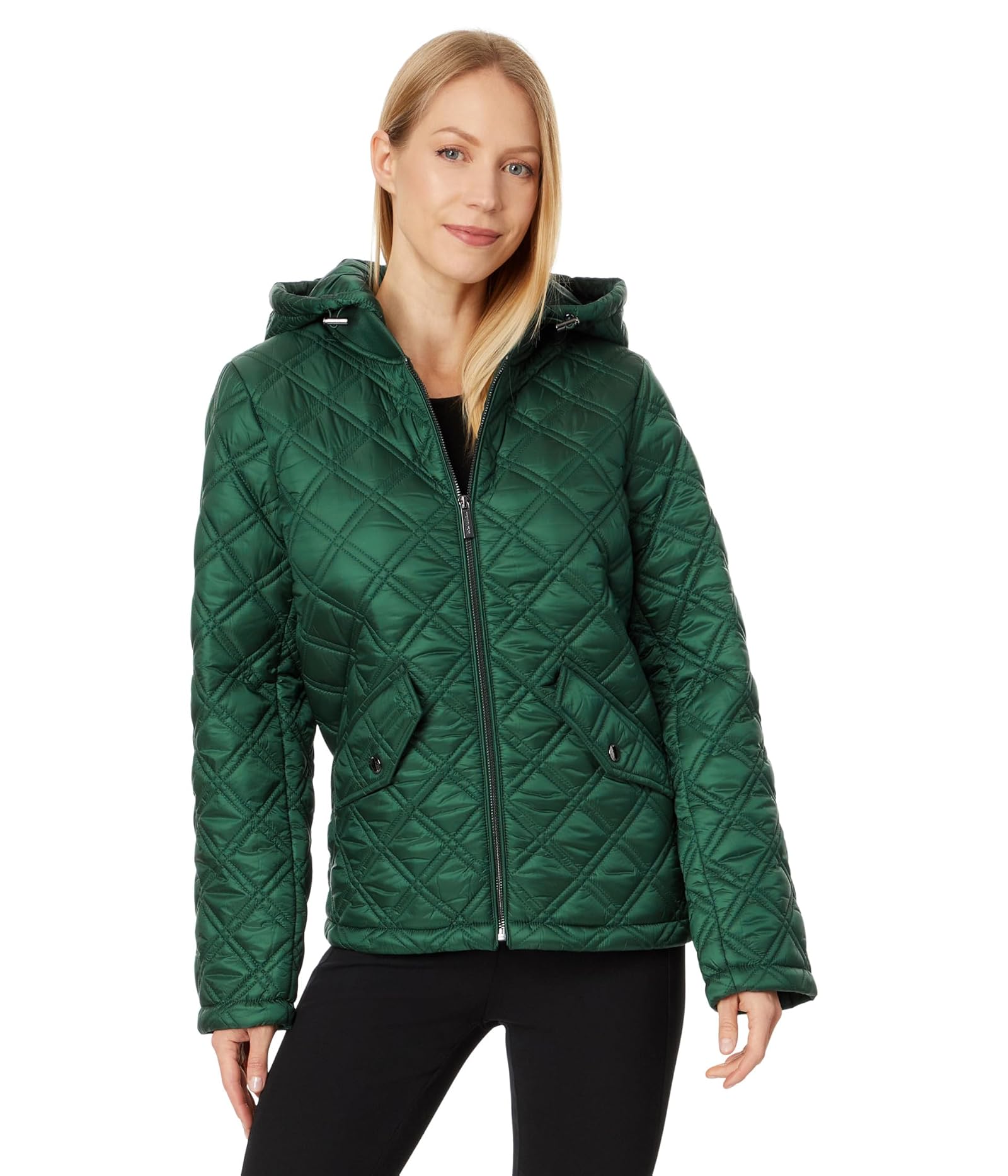 Woman's Coats & Outerwear MICHAEL Michael Kors Zip Front Quilt M426818BZ - 第 13/20 張圖片