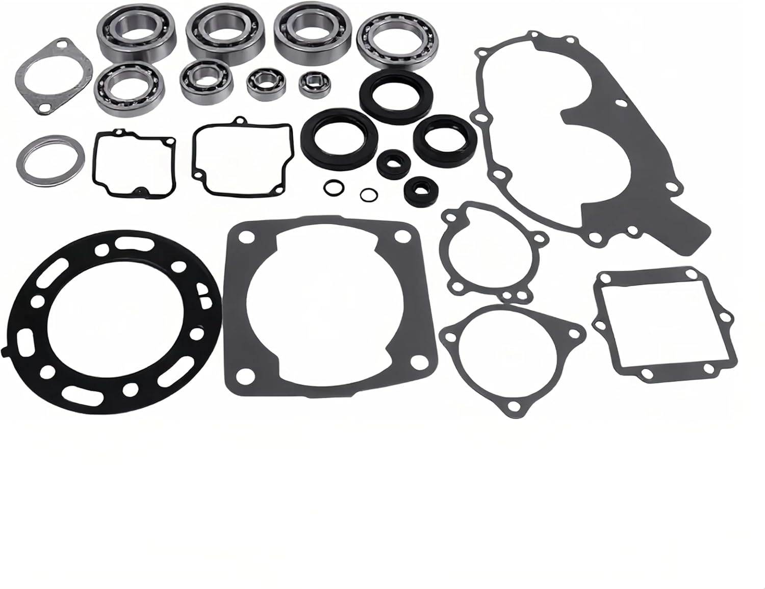 Complete Engine Gasket Bearing & Oil Seal Rebuild Kit Compatible with Polaris ATV 400 & 400L 3084120 3084725 3084775 3084121 808808